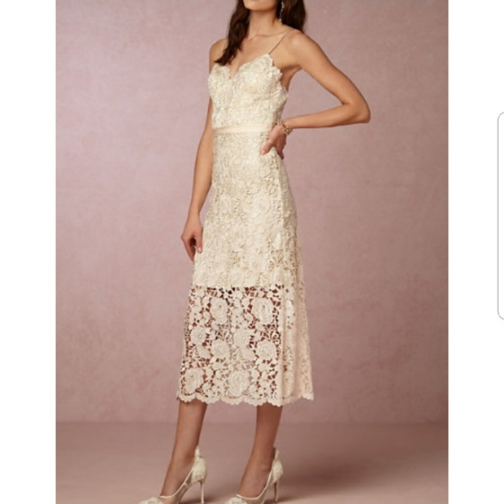 BHLDN Catherine Deane Halo Lace Bridal Dress Size 10